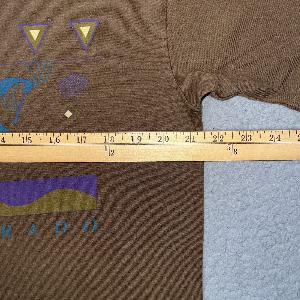 VTG Aspen Colorado Kokopelli T Shirt Men's Sz L Brown Single Stitch Made in USA - Picture 7 of 8